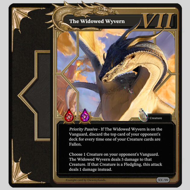 "The Widowed Wyvern" – Card concept art